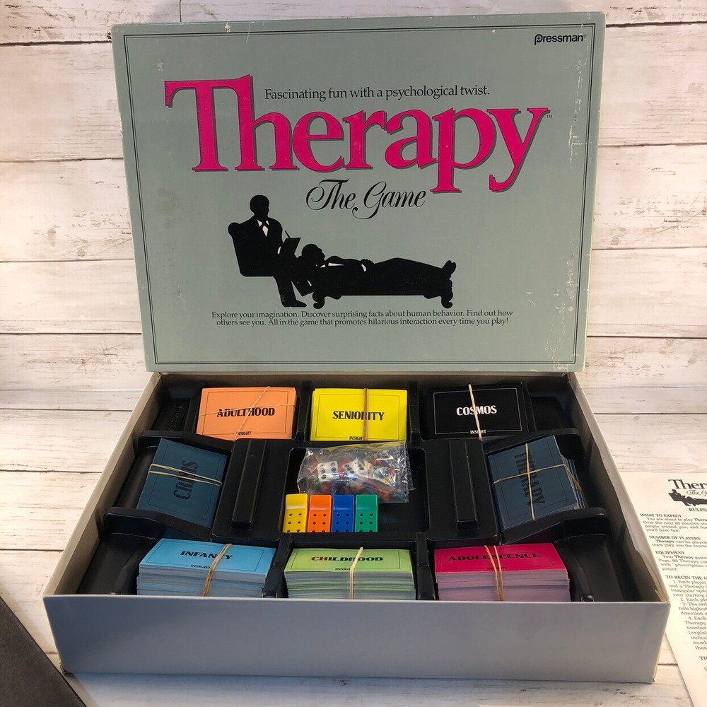 Vintage Therapy The Game Pressman 1986 Psychological Board Game Complete